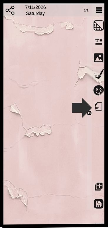 Click the GIF button