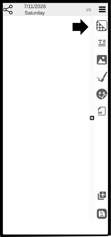 Click on the page Background icon