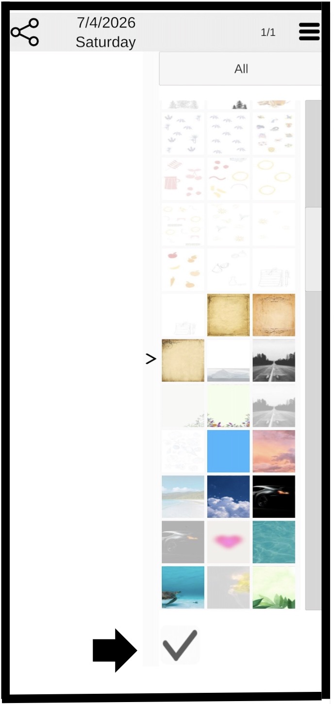 Click on the image you choose and then click the Check icon