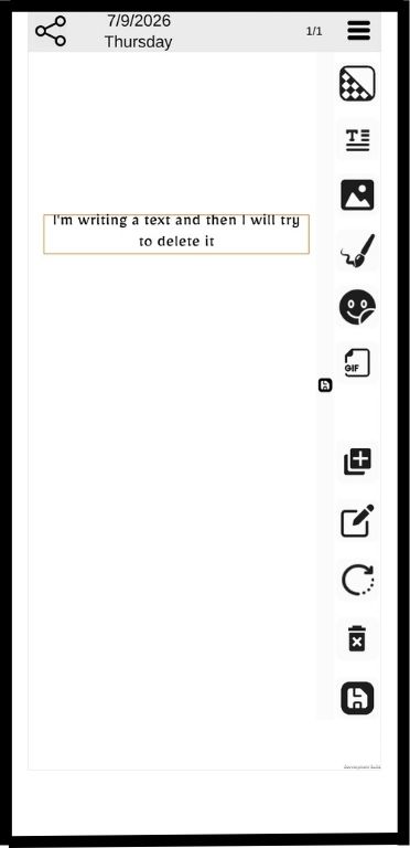 Click the text box you wish to delete