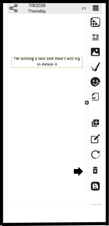 Click the trash can button