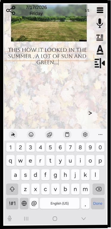 Edit the text, or change size and font