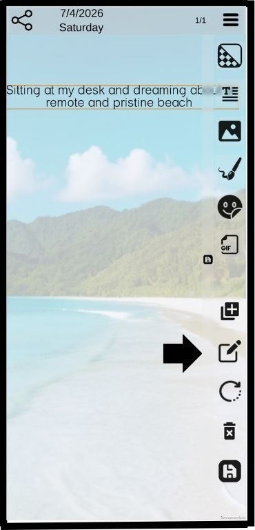 Once the red box will appear around it click on the “Text Edit” button