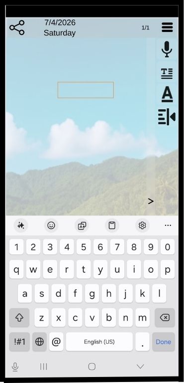 Click the text button