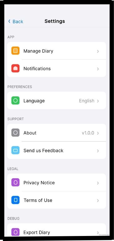 Click “Manage Diary”